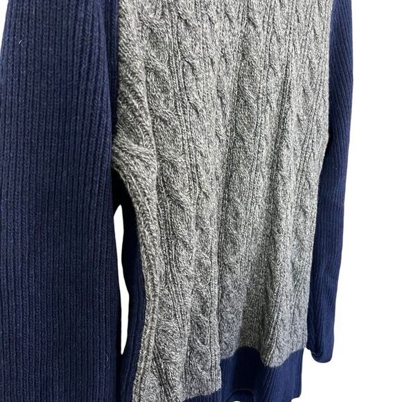Banana Republic Italian Yarn Merino Wool Blend Cable Knit Mens Sweater sz L - Picture 3 of 16